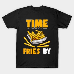 Cute Time Fries By Funny French Fry Food Pun T-Shirt